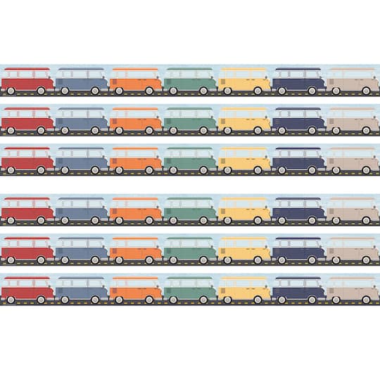 Teacher Created Resources® 3" x 35ft. Road Trip Camper Vans Straight Border Trim, 6 Packs of 12